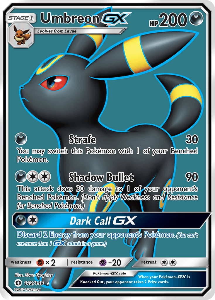 Umbreon-GX Sun & Moon card