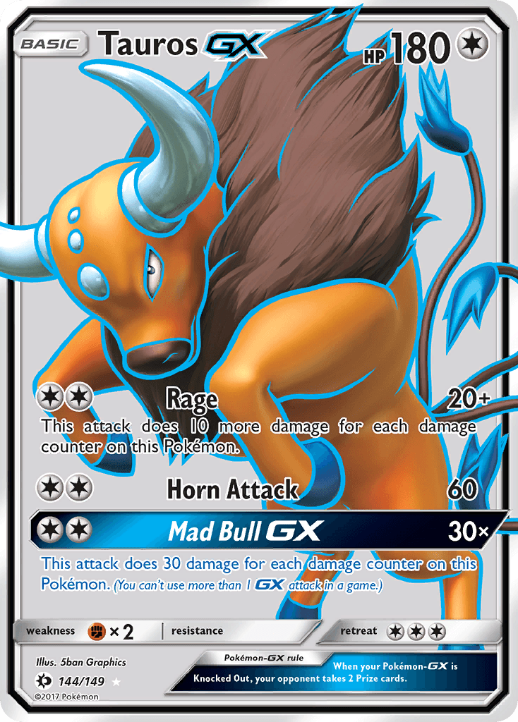 Tauros-GX Sun & Moon card