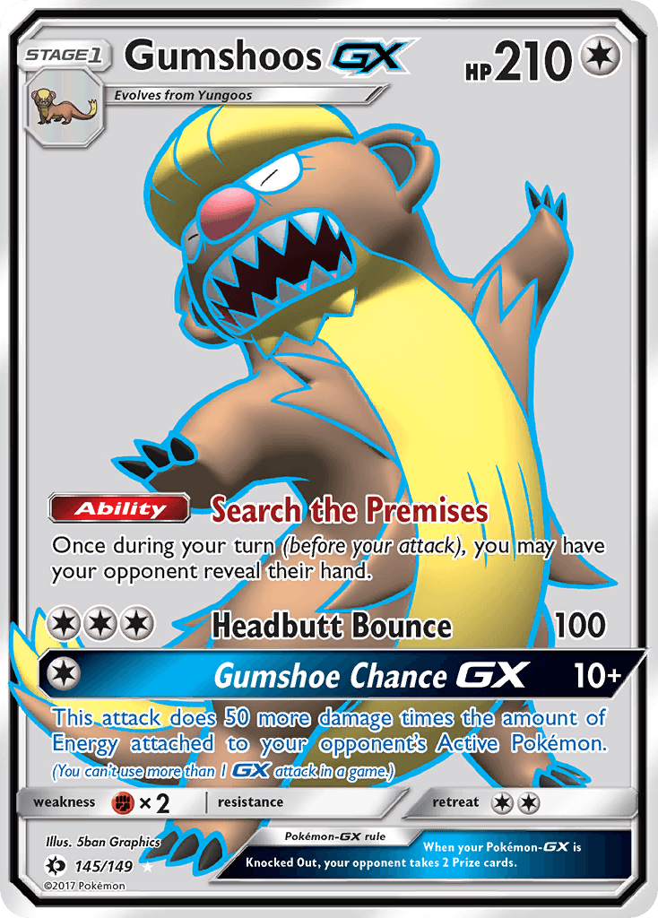 Gumshoos-GX Sun & Moon card