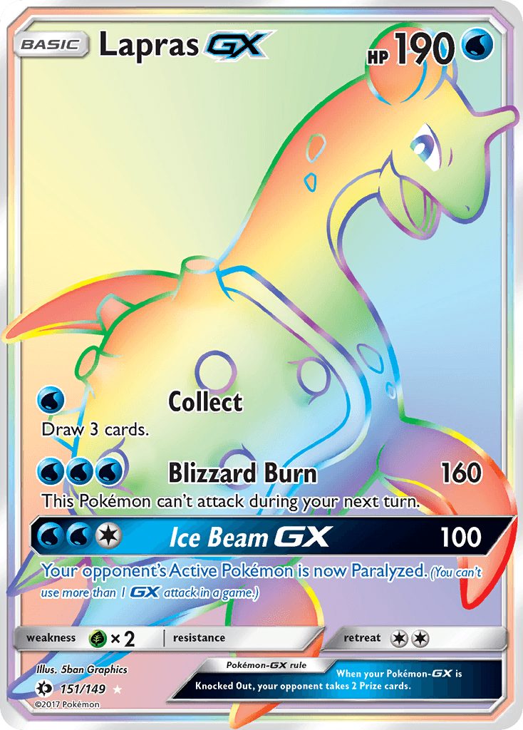 Lapras-GX Sun & Moon card