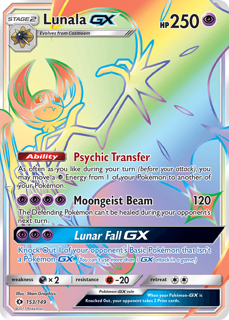 Lunala-GX Sun & Moon card