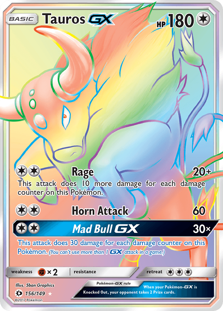 Tauros-GX Sun & Moon card