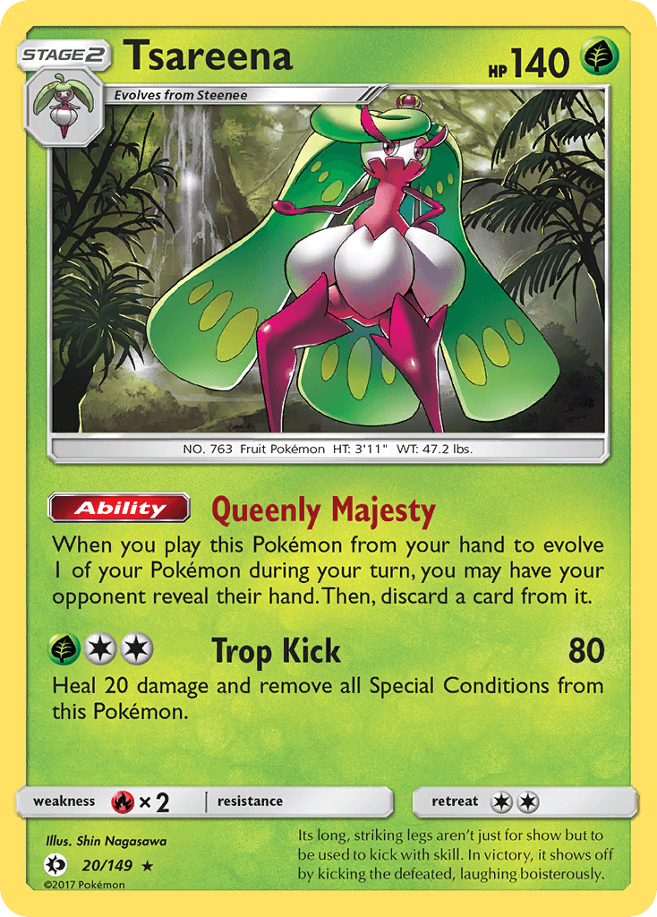Tsareena Sun & Moon card