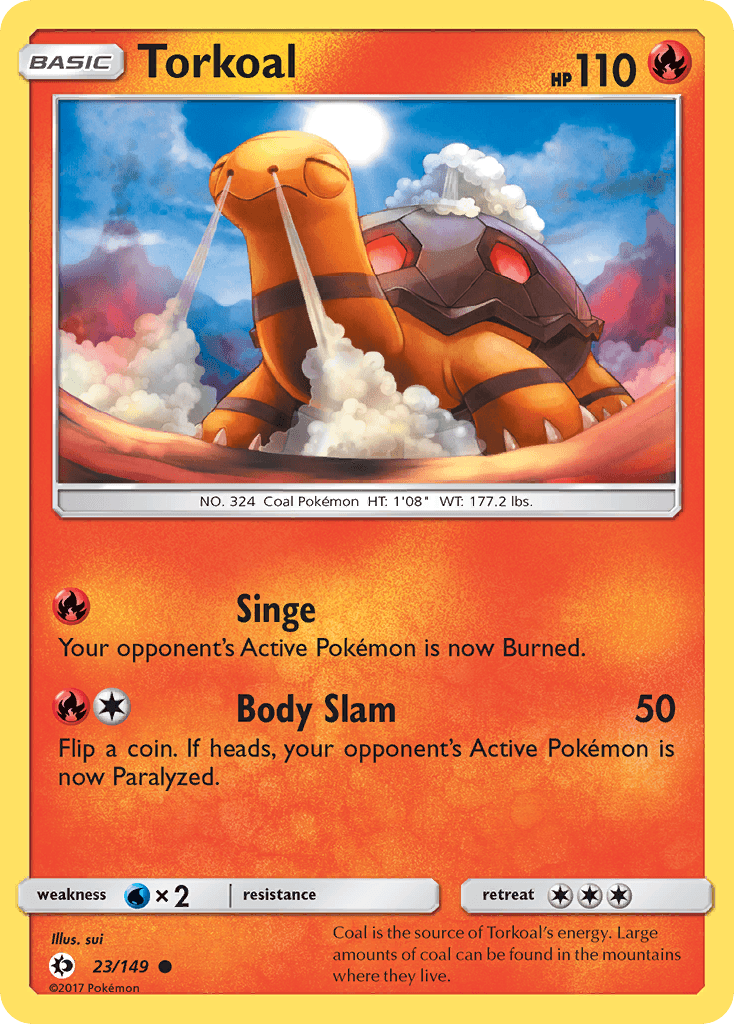 Torkoal Sun & Moon card