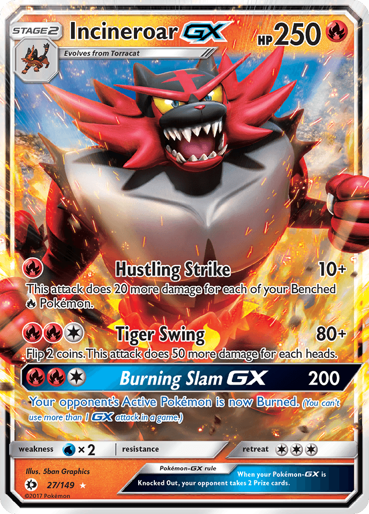 Incineroar-GX Sun & Moon card