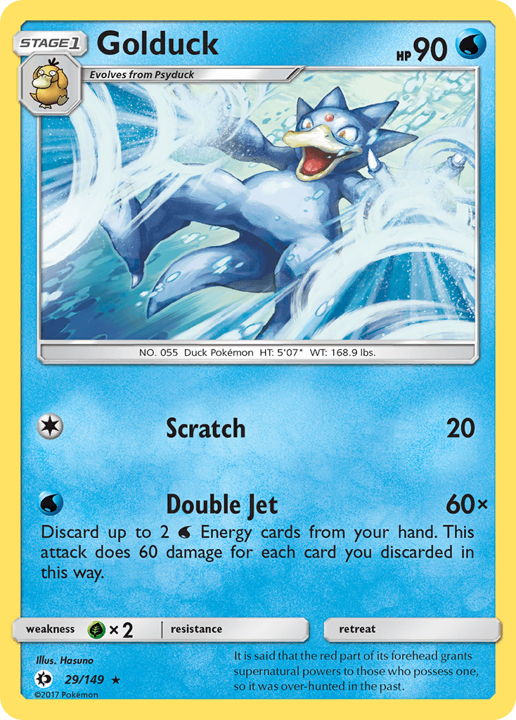 Golduck Sun & Moon card