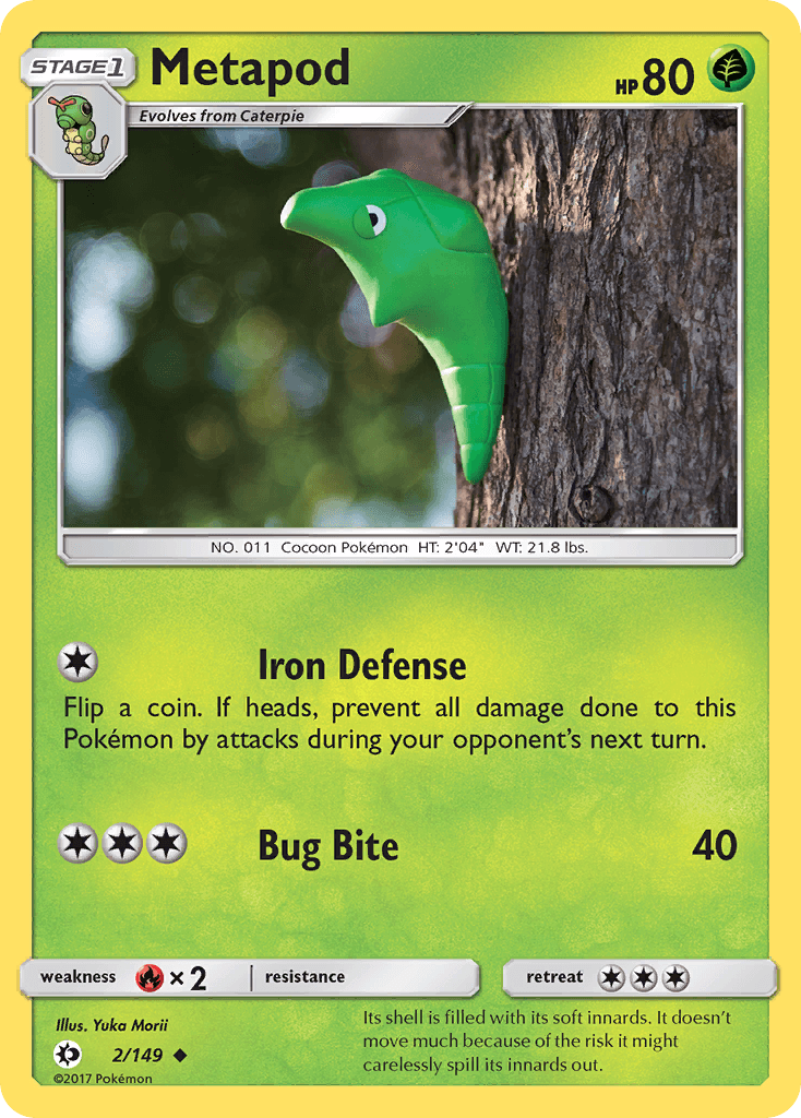 Metapod Sun & Moon card
