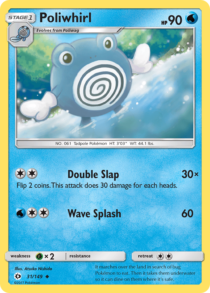 Poliwhirl Sun & Moon card