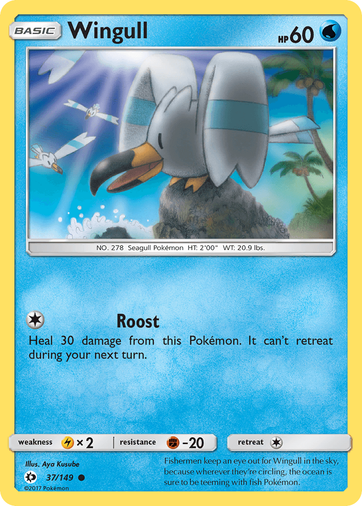 Wingull Sun & Moon card