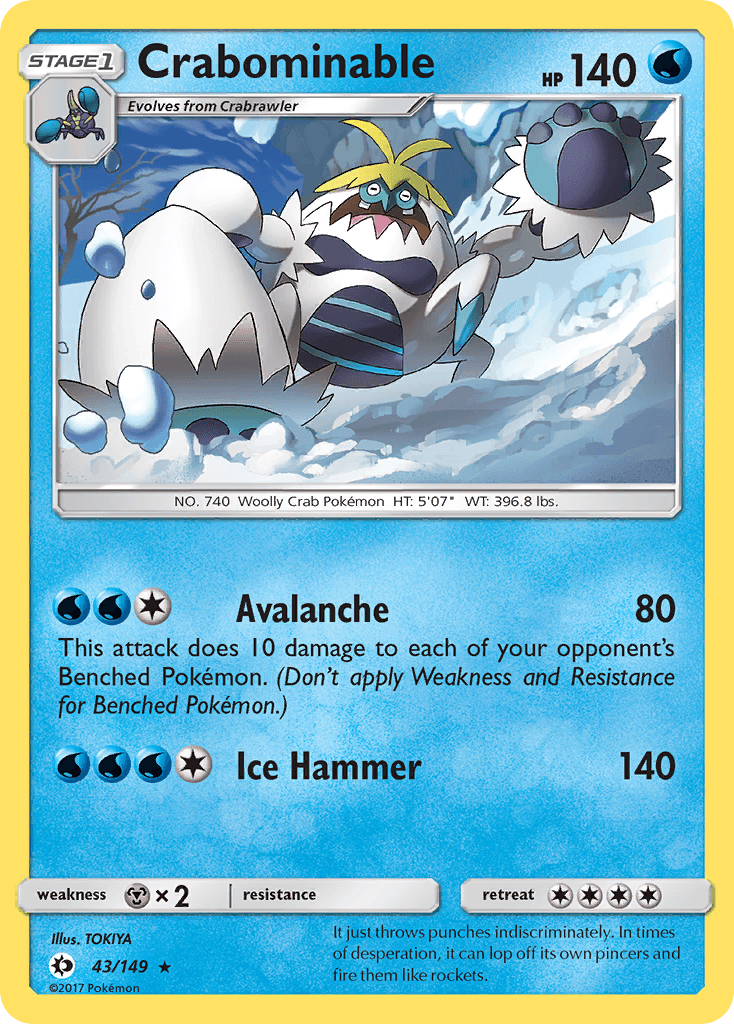 Crabominable Sun & Moon card