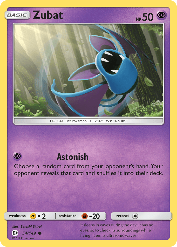 Zubat Sun & Moon card