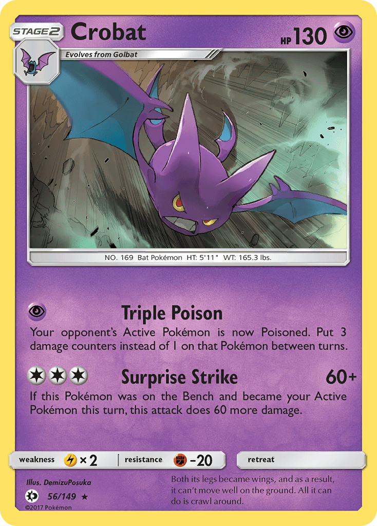 Crobat Sun & Moon card
