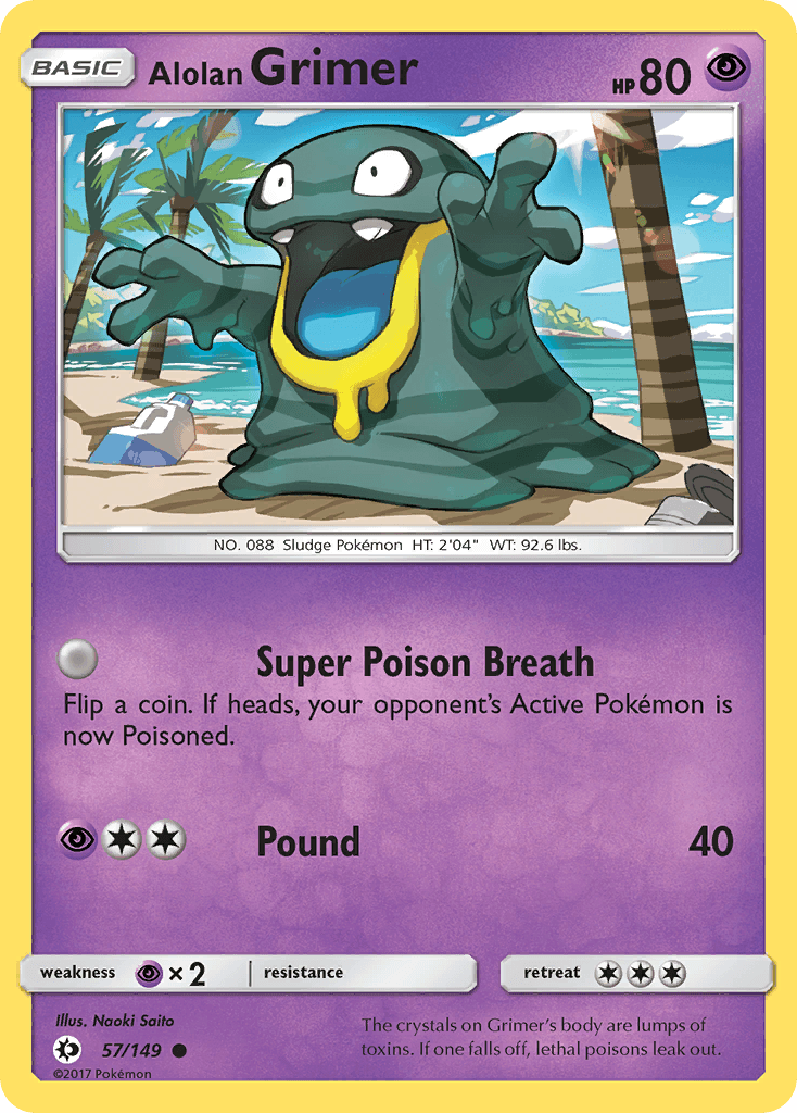 Alolan Grimer Sun & Moon card