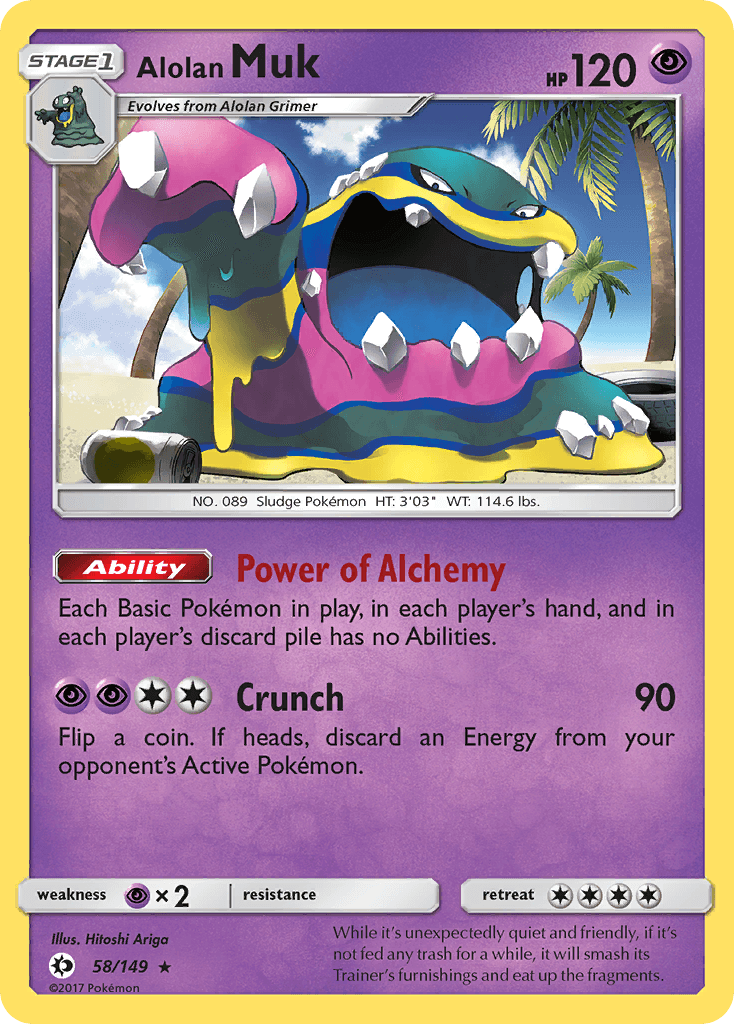 Alolan Muk Sun & Moon card