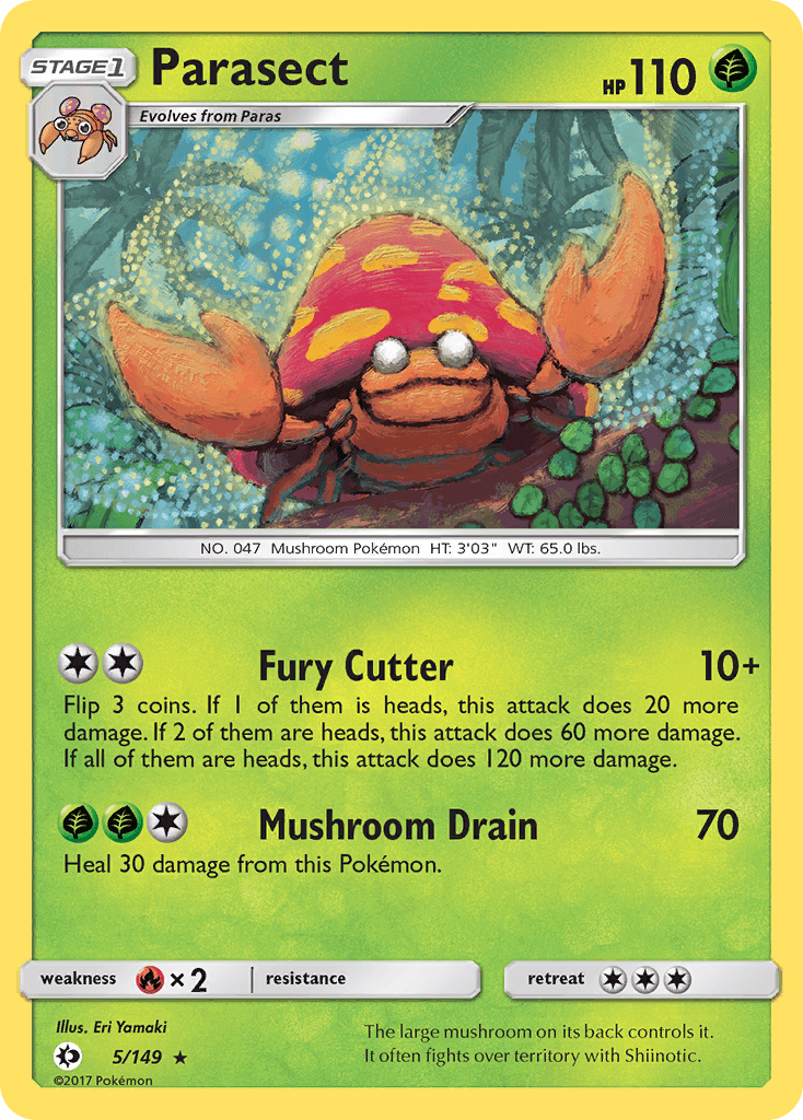 Parasect Sun & Moon card