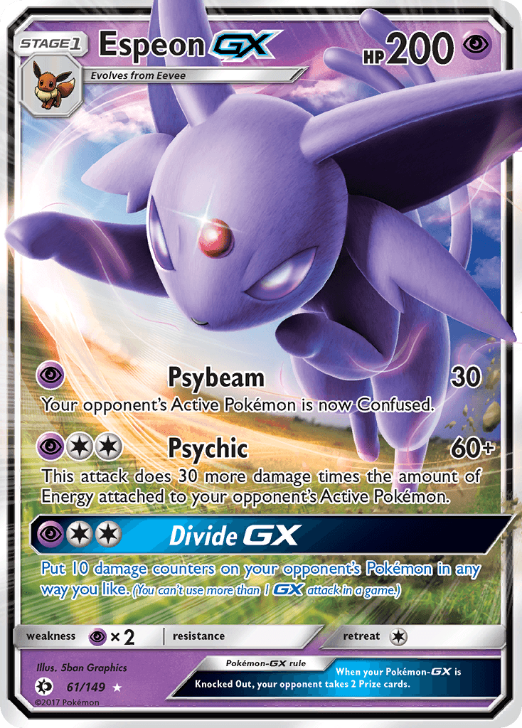 Espeon-GX Sun & Moon card