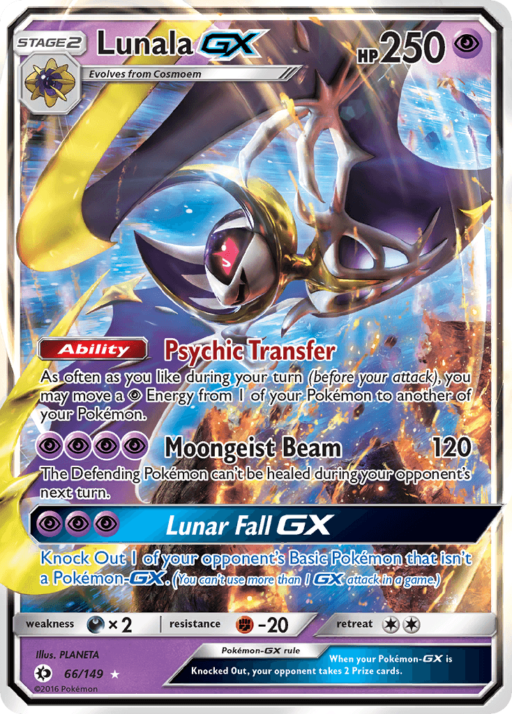 Lunala-GX Sun & Moon card