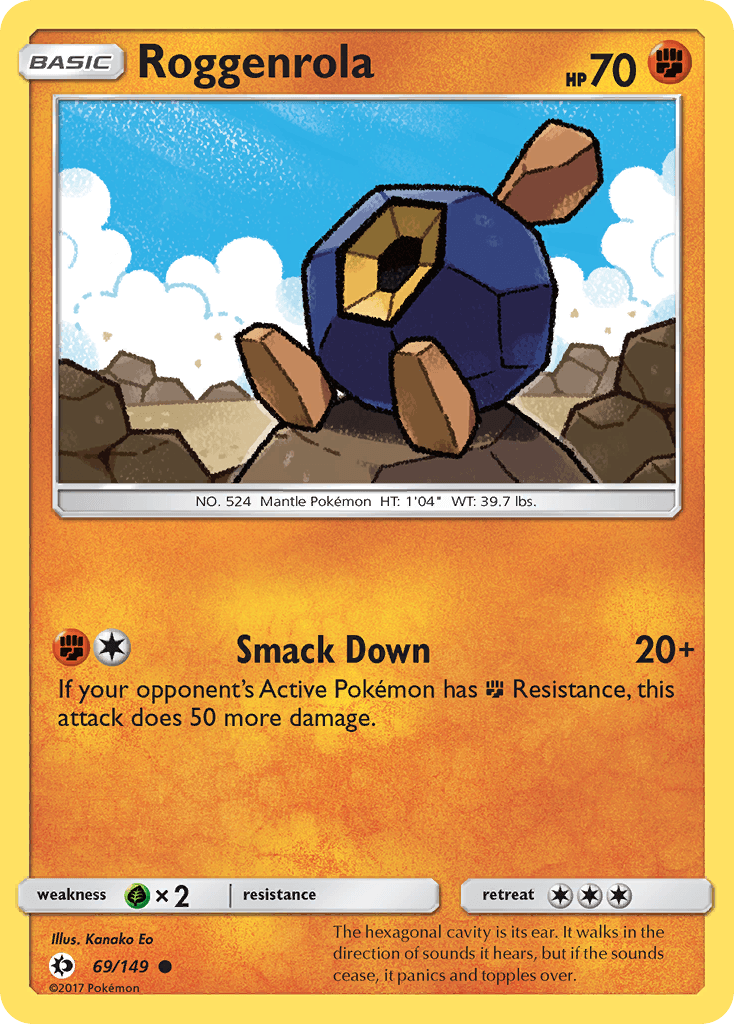 Roggenrola Sun & Moon card