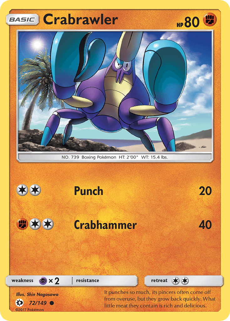 Crabrawler Sun & Moon card