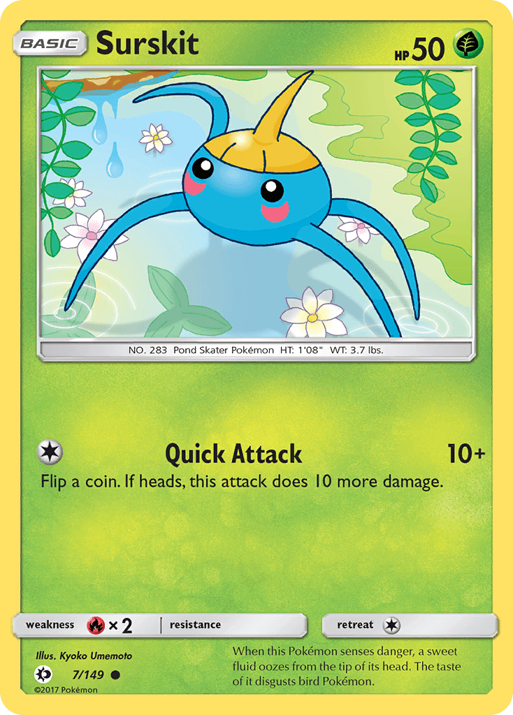 Surskit Sun & Moon card