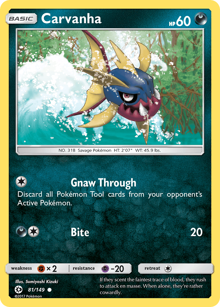 Carvanha Sun & Moon card