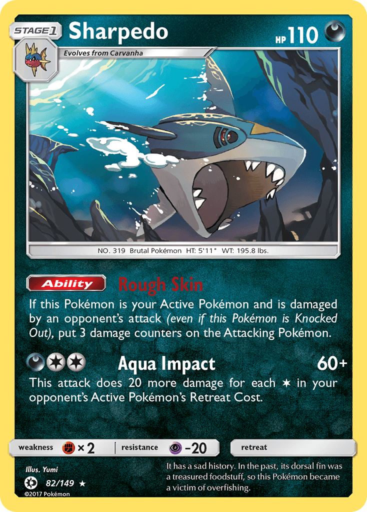 Sharpedo Sun & Moon card
