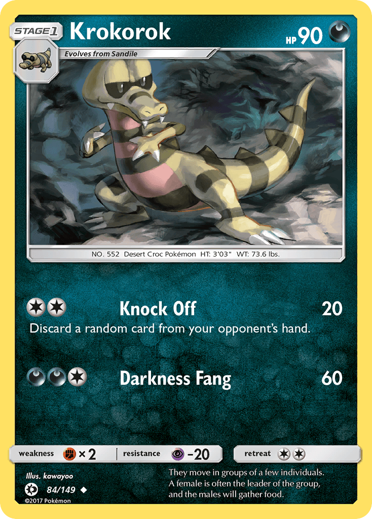Krokorok Sun & Moon card
