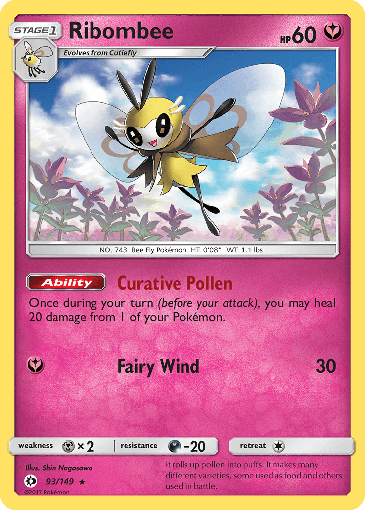 Ribombee Sun & Moon card