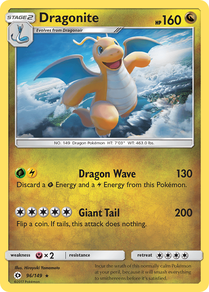 Dragonite Sun & Moon card