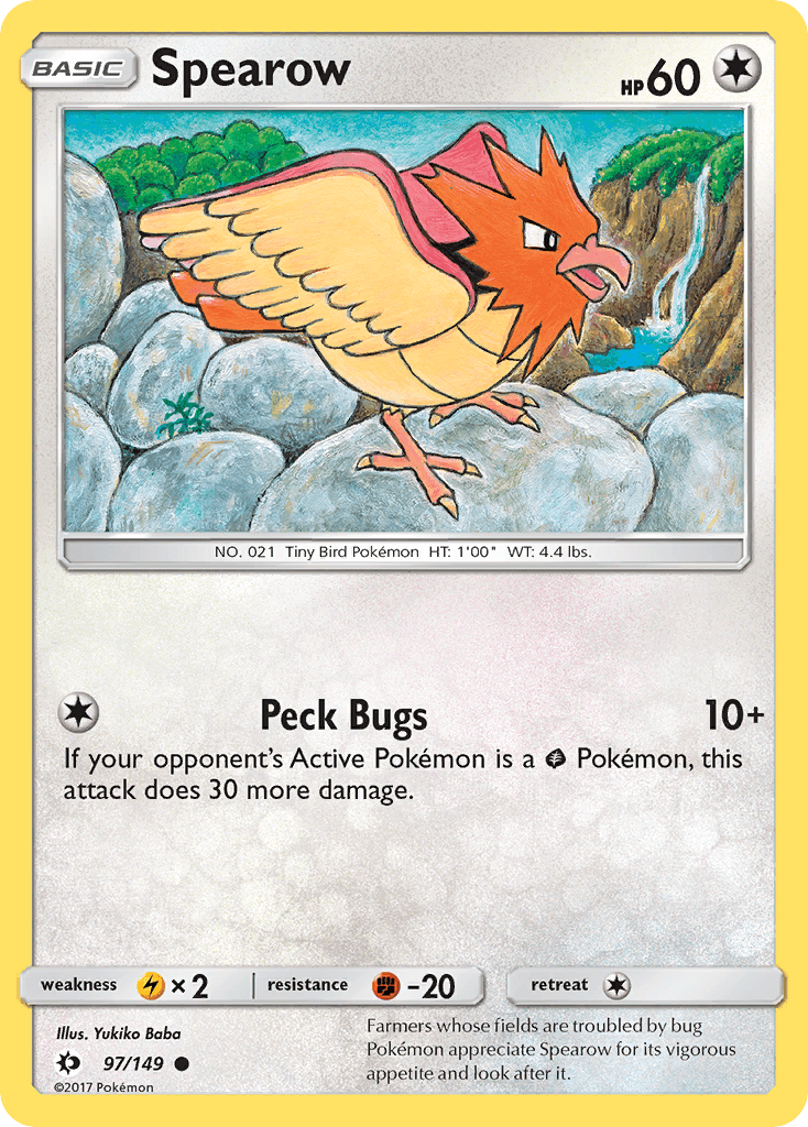 Spearow Sun & Moon card