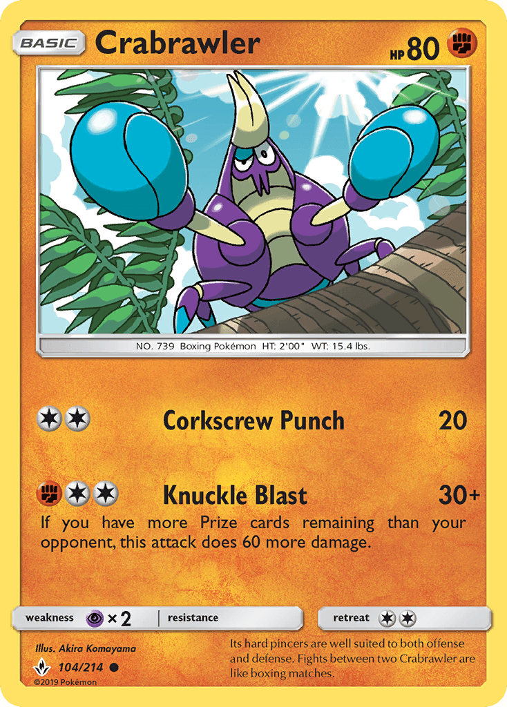 Crabrawler Unbroken Bonds card