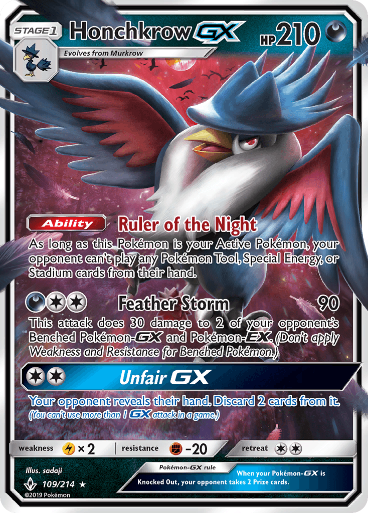 Honchkrow-GX Unbroken Bonds card