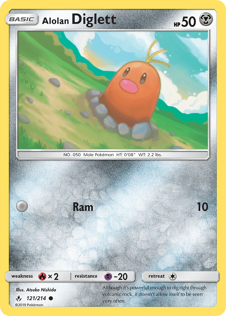 Alolan Diglett Unbroken Bonds card