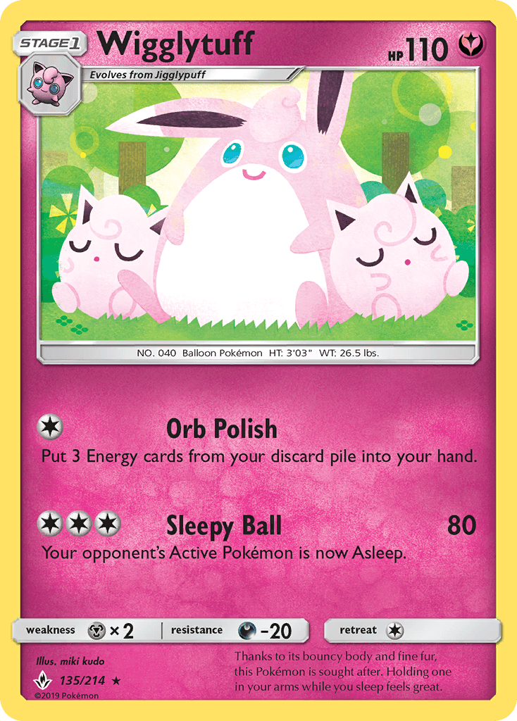 Wigglytuff Unbroken Bonds card