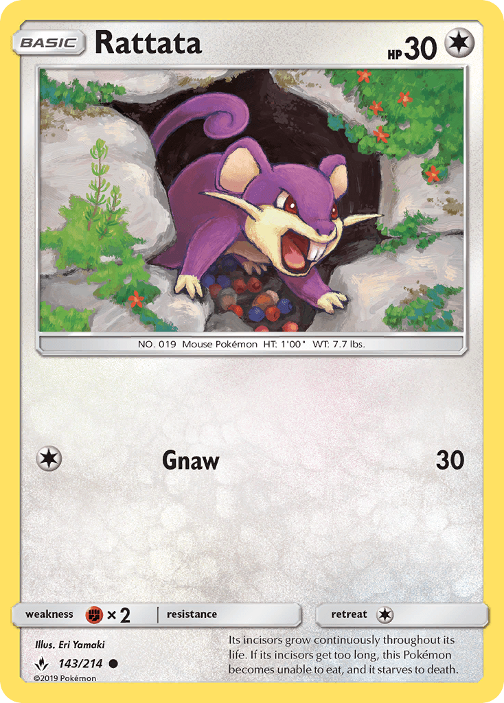 Rattata Unbroken Bonds card