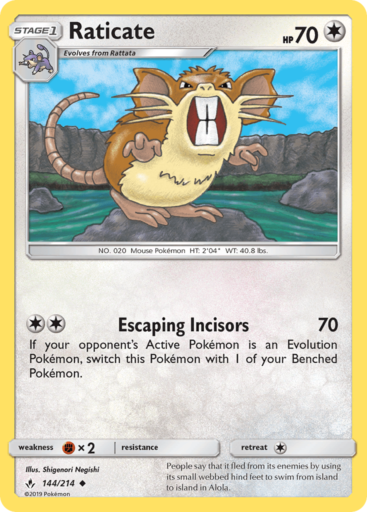 Raticate Unbroken Bonds card