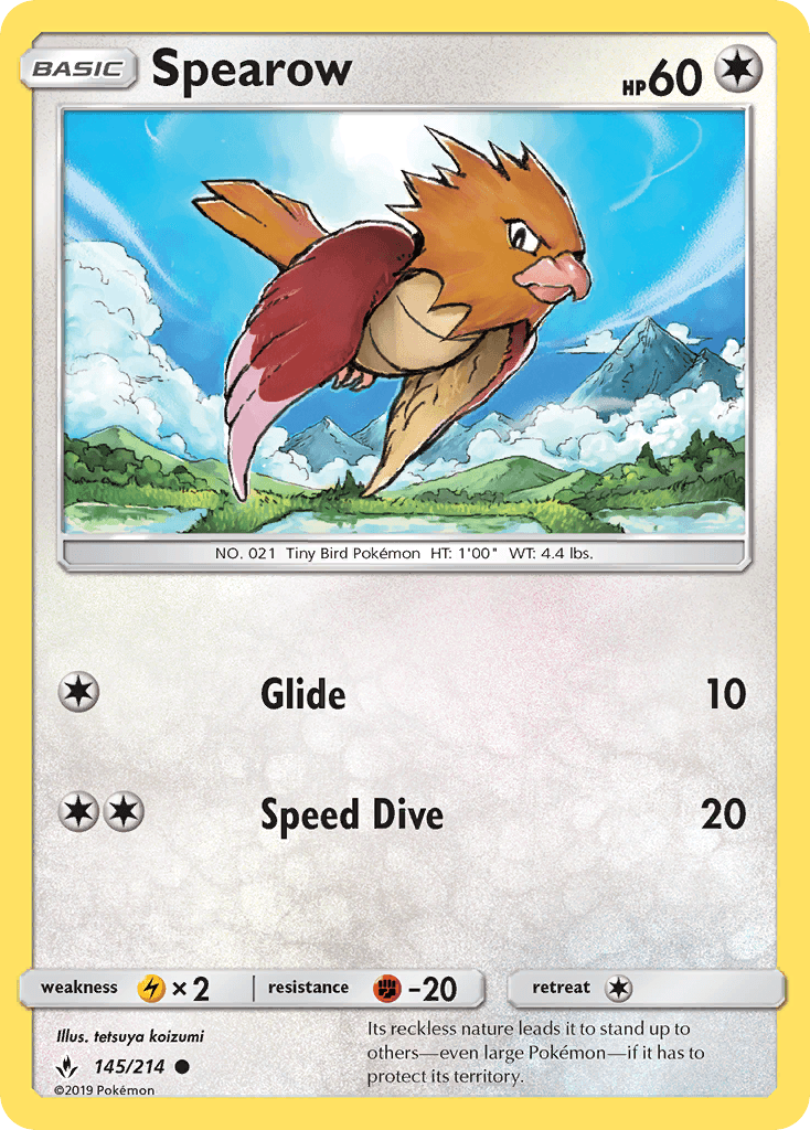 Spearow Unbroken Bonds card