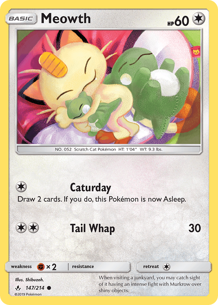 Meowth Unbroken Bonds card