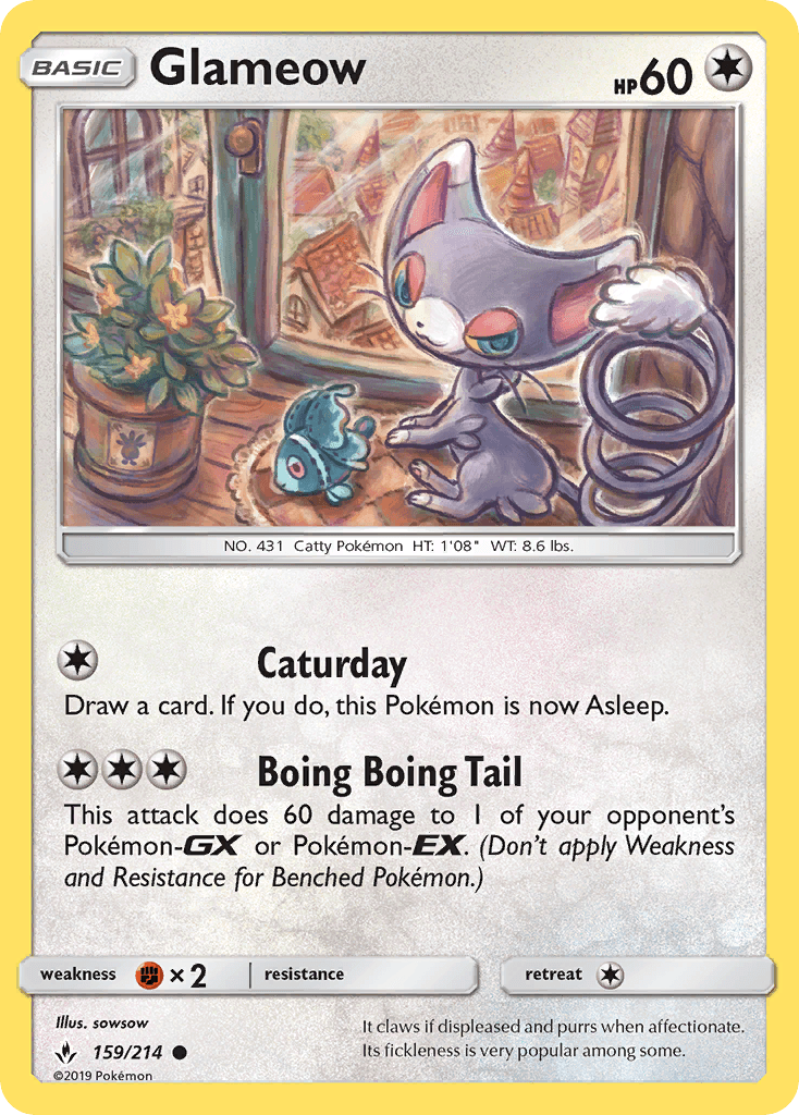 Glameow Unbroken Bonds card