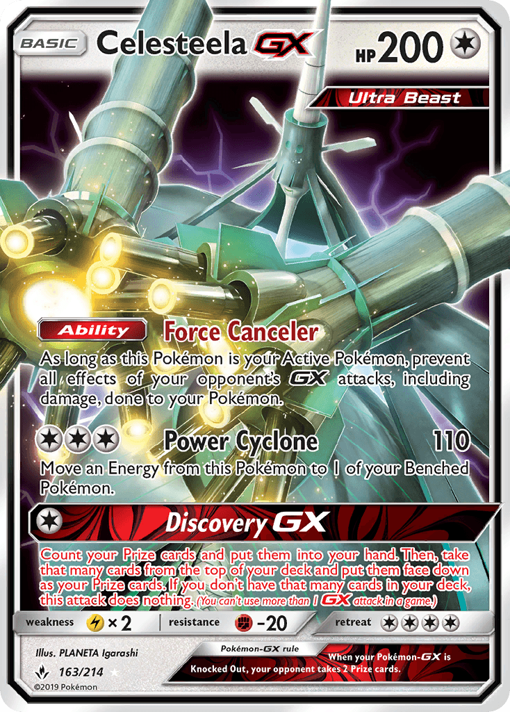 Celesteela-GX Unbroken Bonds card
