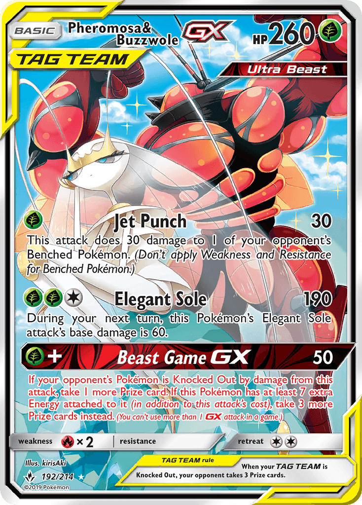 Pheromosa & Buzzwole-GX Unbroken Bonds card