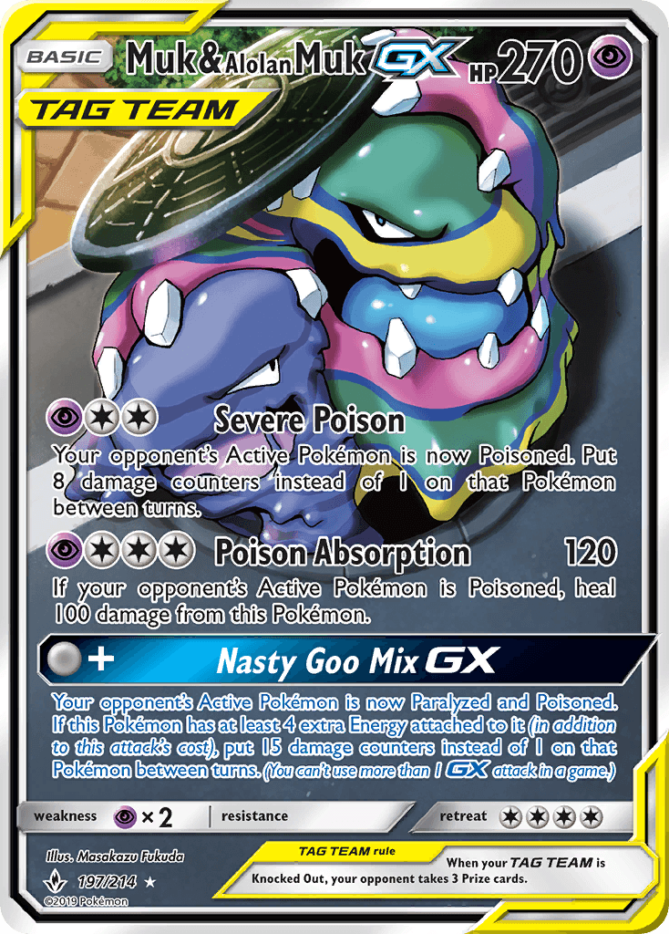 Muk & Alolan Muk-GX Unbroken Bonds card