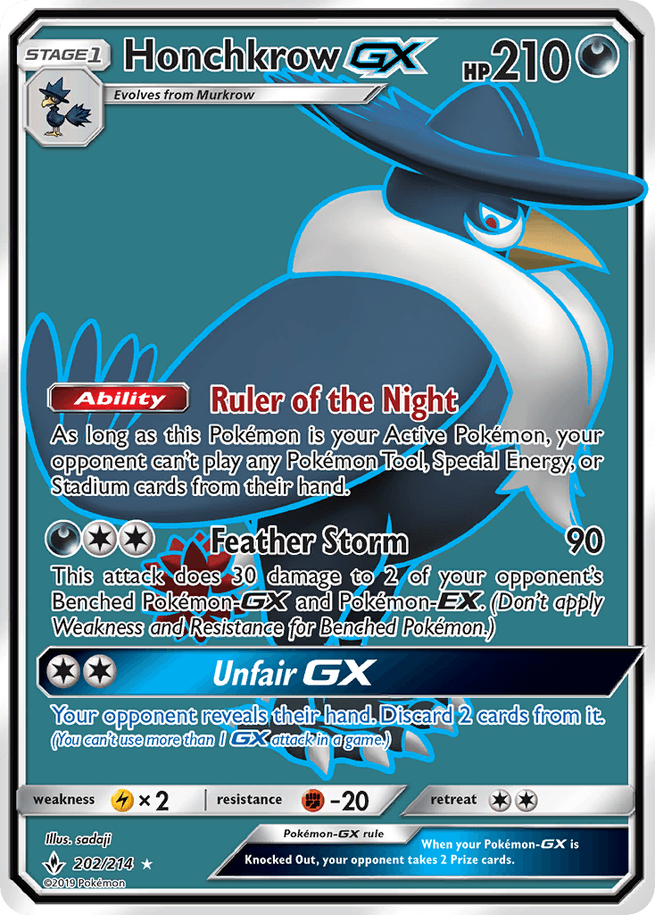Honchkrow-GX Unbroken Bonds card
