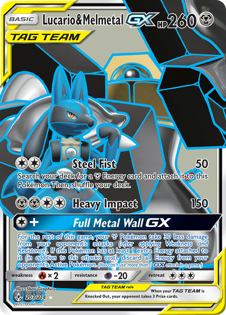 Lucario & Melmetal-GX Unbroken Bonds card