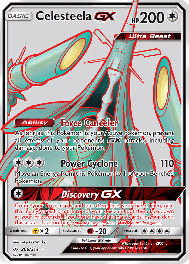 Celesteela-GX Unbroken Bonds card