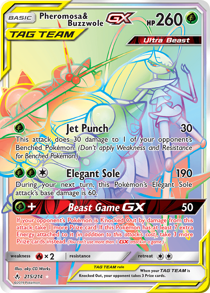 Pheromosa & Buzzwole-GX Unbroken Bonds card