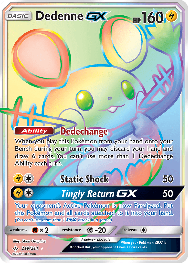 Dedenne-GX Unbroken Bonds card
