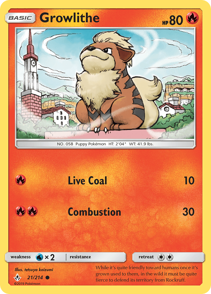 Growlithe Unbroken Bonds card