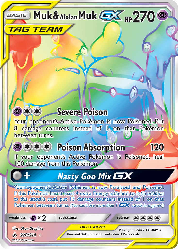 Muk & Alolan Muk-GX Unbroken Bonds card
