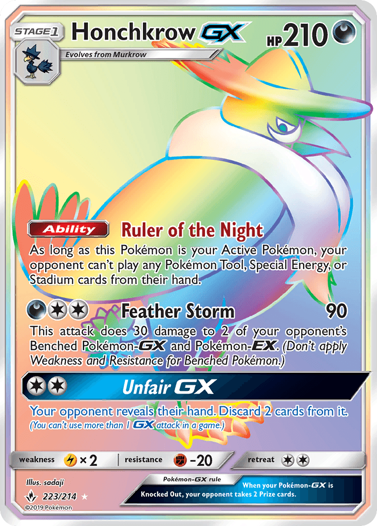 Honchkrow-GX Unbroken Bonds card